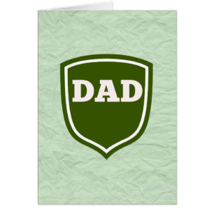 Mint Grönt Pappa Plaque Hälsningskort