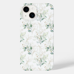 Mint Grönt Pastel Blommigt Greenery Mönster