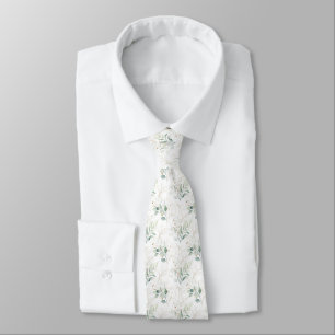 Mint Grönt Pastel Blommigt Greenery Mönster Slips