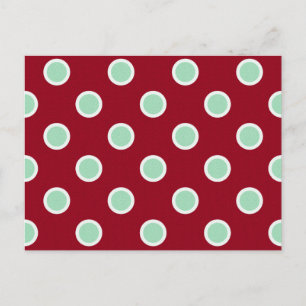 Mint Grönt Polka dots på Maron julvykort Helg Vykort