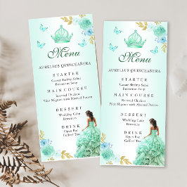Mint Grönt Princess Dress Quinceañera Birthday Meny