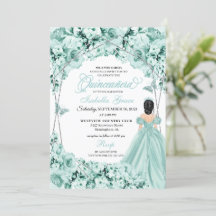 Mint Grönt Princess Dress Quinceanera