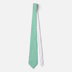 Mint-Grönt Quatrefoil Ikat Geometric Mönster Slips