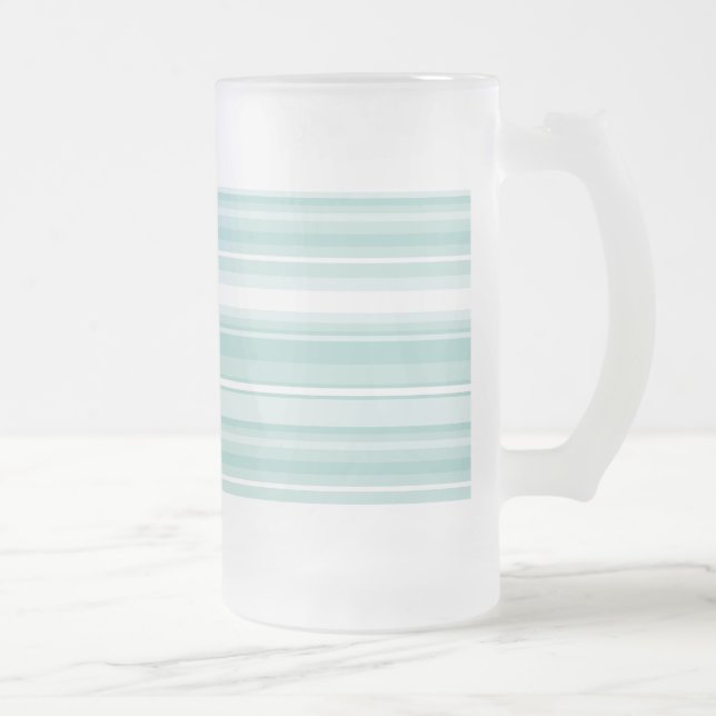 Mint grönt rand frostat ölglas (Höger)
