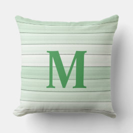 Mint Grönt Rand minimalist Modern Pastel linjer Kudde