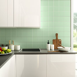 Mint Grönt (Retro Kitchen and Bathroom) Square Kakelplatta