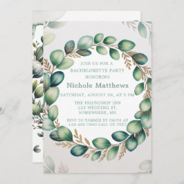 Mint Grönt & Sage Eucalyptus Bachelorette Party Inbjudningar