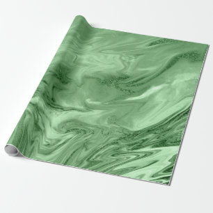 Mint Grönt Salvia Greenery Marble Molten Metall Presentpapper