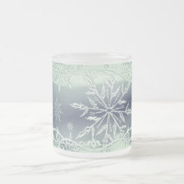 Mint grönt snowflake frostad mugg