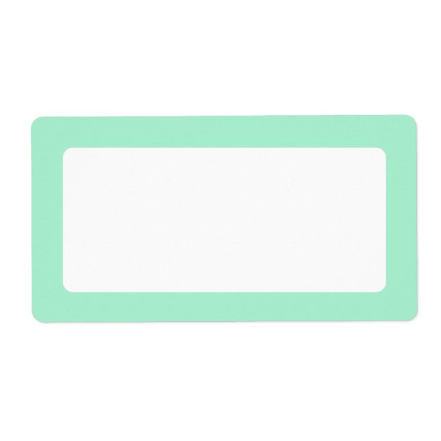 Mint grönt solid färg gräns blank fraktsedel (Framsidan)