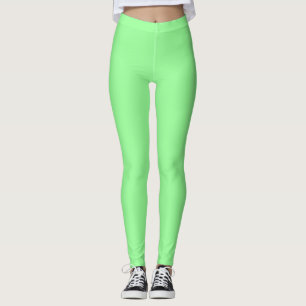 Mint Grönt Solid Färg Leggings