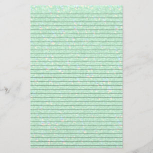 Mint Grönt Specklad Stationery med Linjer (tillval Brevpapper