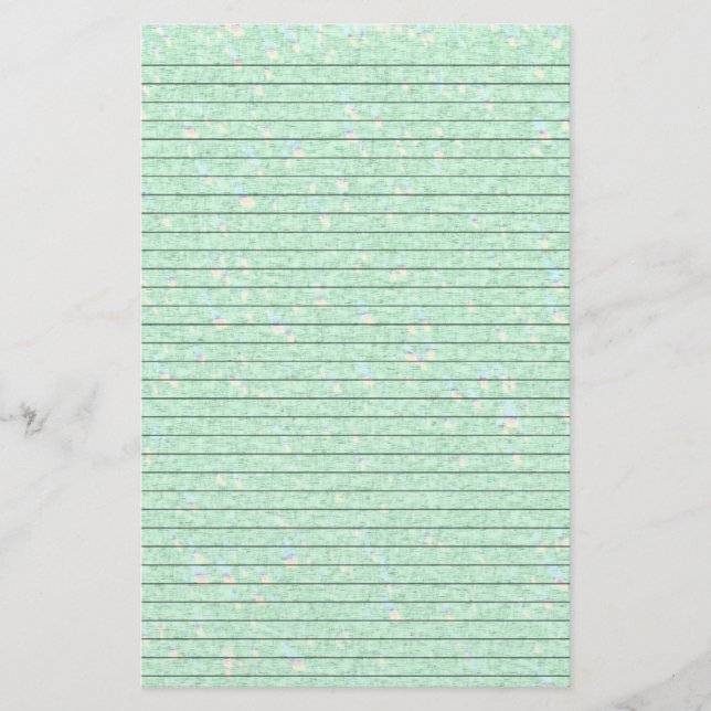 Mint Grönt Specklad Stationery med Linjer (tillval Brevpapper (Framsida)