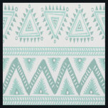 Mint-Grönt, stamgeometriskt Mönster Tyg<br><div class="desc">Elegant,  stam,  geometriskt mönster med grönt av pastellmassa över vit anpassade,  eller naturtyg färg.</div>