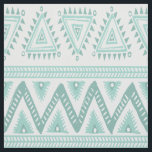 Mint-Grönt, stamgeometriskt Mönster Tyg<br><div class="desc">Elegant,  stam,  geometriskt mönster med grönt av pastellmassa över vit anpassade,  eller naturtyg färg.</div>