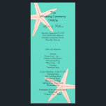 Mint Grönt Starfish Tall Bröllopsprogram Template Program<br><div class="desc">Tall,  strandtemamall papper bröllopsprogram i grönt med stora stjärnor,  eller havstjärnor. Använda båda sidor att anpassa sig till ceremonin i giftermål. Utskrivet på flygblad pappert,  det här är ett billigt sätt att ha söt-program för din bröllop-ceremoni.</div>
