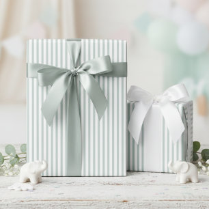 Mint Grönt Stripe Baby Shower Presentpapper