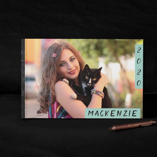 Mint Grönt Studenten | Modern Grad Photo Party Gästböcker (Skapare uppladdad)