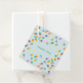 Mint Grönt Tack Confetti Barns födelsedag Gåvor Etiketter
