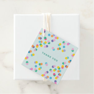 Mint Grönt Tack Confetti Barns födelsedag Gåvor Etiketter
