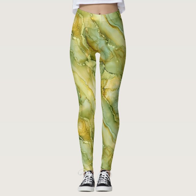 Mint Grönt Tea Leggings (Framsida)