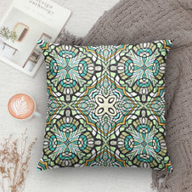 Mint Grönt Turcos Hip Bohemian Bali Art Motif