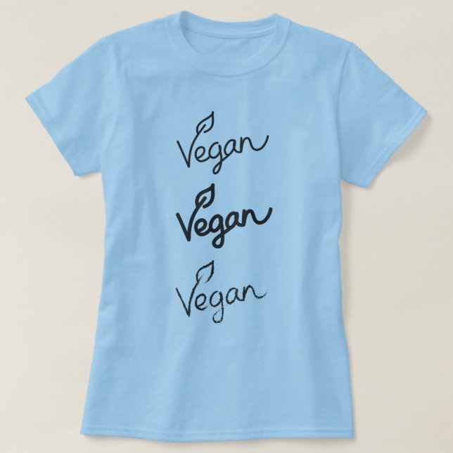 Mint Grönt Vegan Tee Shirt (Design framsida)