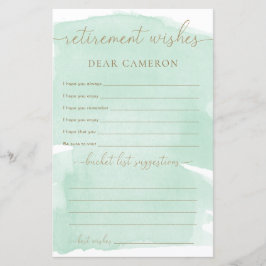 Mint Grönt Watercolor Pension Önskemål