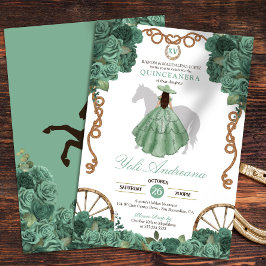 Mint Grönt Western Charra Quinceañera Inbjudningar