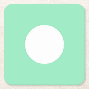 Mint Grönt White Dot Modern Elegant - tom mall Underlägg Papper Kvadrat
