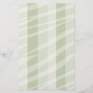 Mint Grönt White Zebra ränder Brevpapper