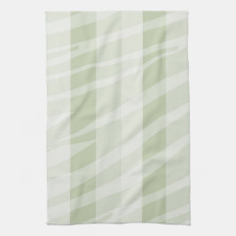 Mint Grönt White Zebra ränder Kökshandduk