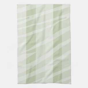 Mint Grönt White Zebra ränder Kökshandduk