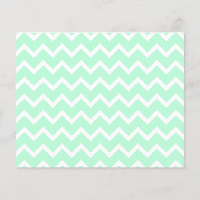 Mint Grönt Zigzag Chevron Rand. (Framsida)