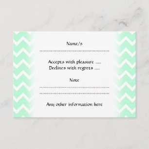 Mint Grönt Zigzag Chevron Rand. OSA Kort