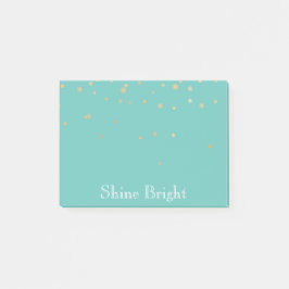 Mint Guld Confetti Post-it Block