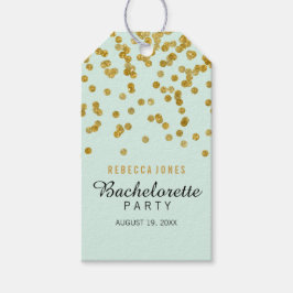 Mint Guld Glitter konetti Bachelorette Gift Märkre Presentetikett