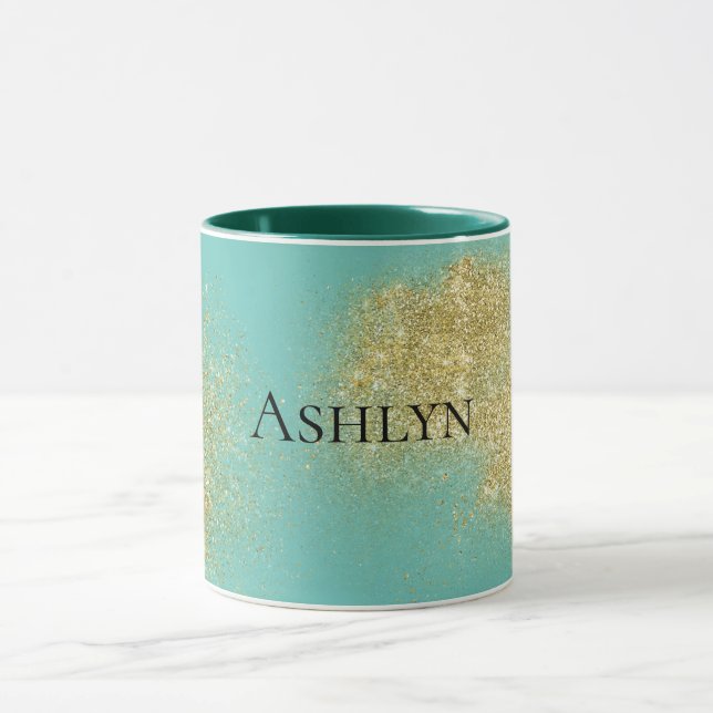 Mint Guld Glitzy Glitter Mugg (Center)