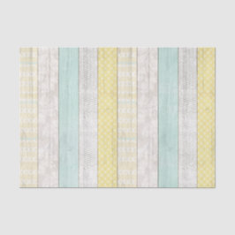 Mint & Gult Boho Geometric Mönster Rustic Wood