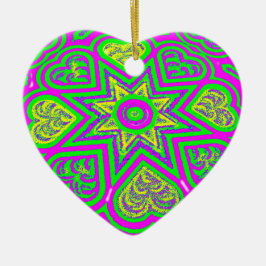 Mint Heart & Stars Ornament