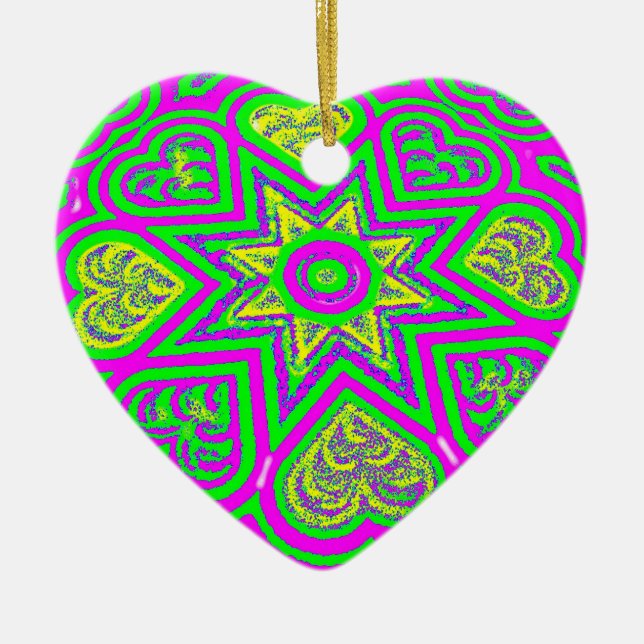 Mint Heart & Stars Ornament (Framsidan)