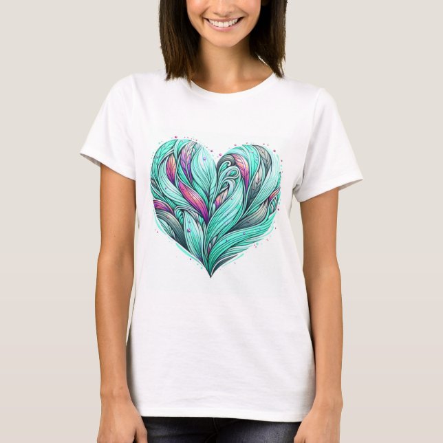Mint Heart T Shirt (Framsida)
