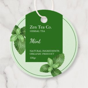 Mint Herbal Tea Business Märkre Gåvor Etiketter