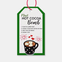 Mint Hett Cocoa Bomb Märkre Presentetikett
