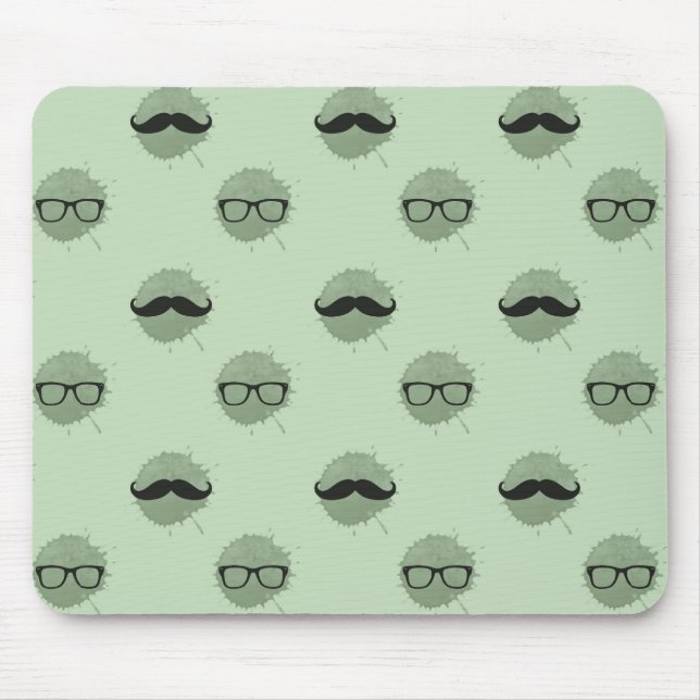 Mint Hipster Mustacher Musmatta (Framsidan)