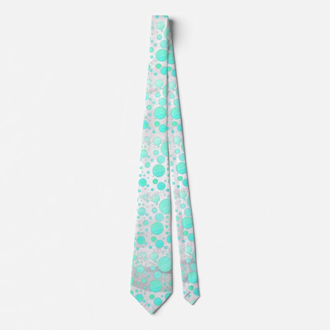 Mint Ice Aqua Blue Polka dots Slips (Framsida)