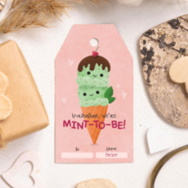 Mint Ice Cream Classroom Valentine Presentetikett