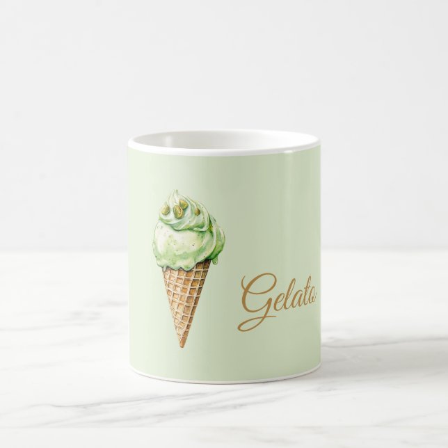 Mint Ice Cream Gelato Födelsedag  Kaffemugg (Center)