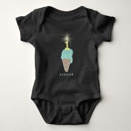 Mint Ice Cream Sparkler Pojke, första födelsedagen Tee