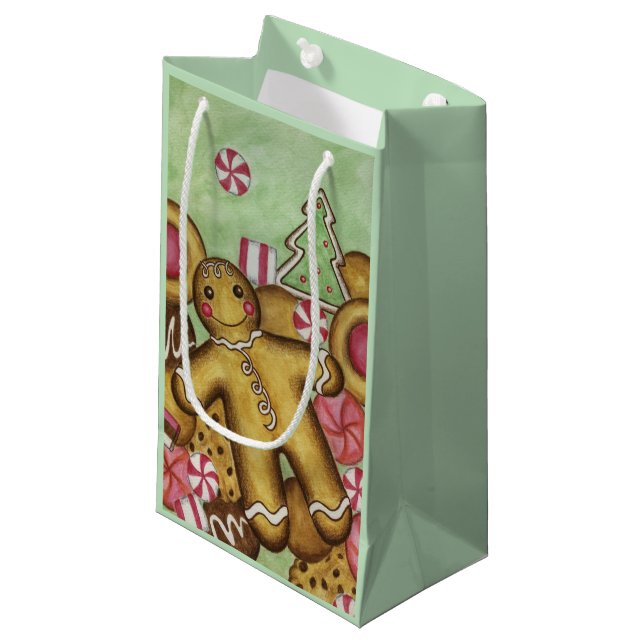 Mint jul Cookies Gift Bag (Framsidan Vinklad)